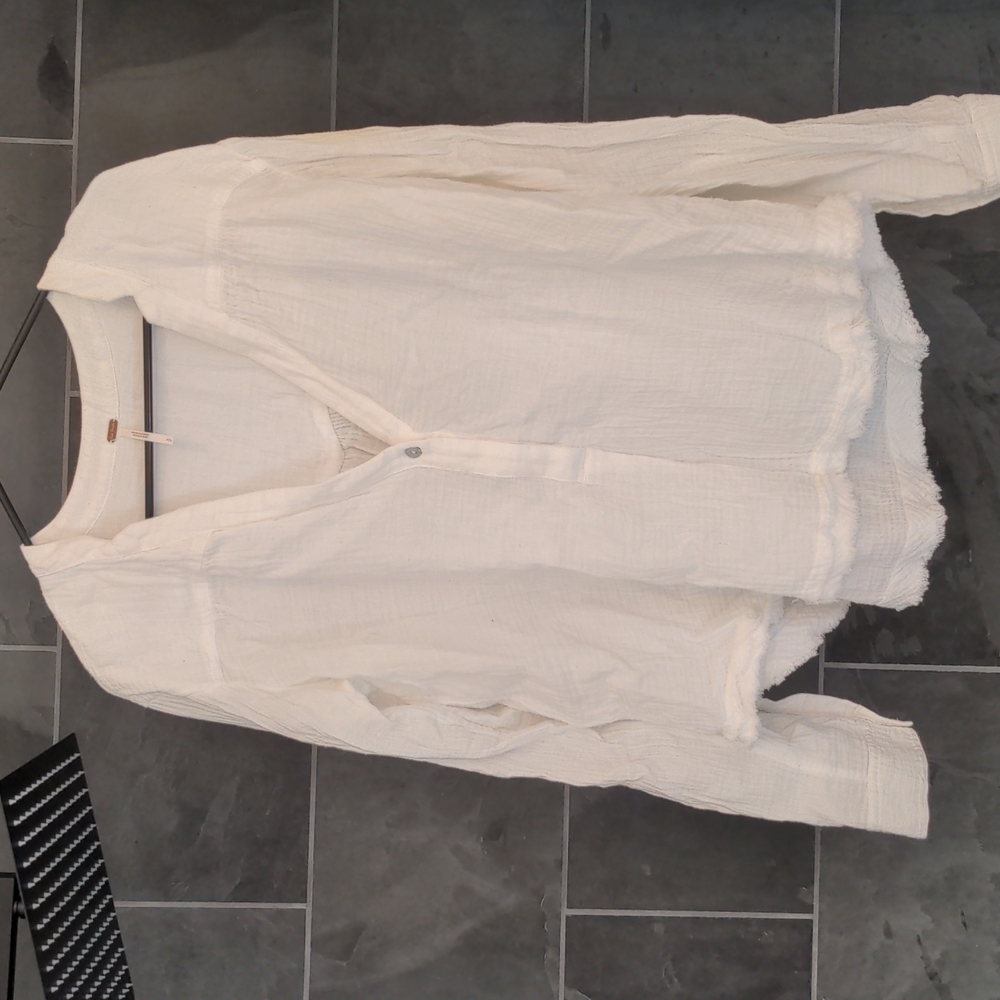 Free People boho white sunshirt size small
